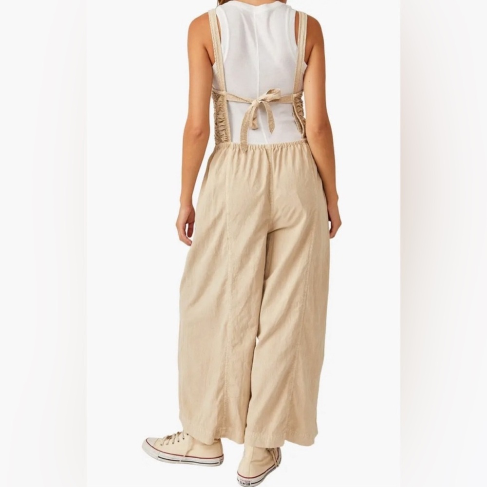 123. NWT Free People Forever Always Cotton Wide Leg Jumpsuit - Picture 7 of 10